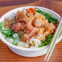 12th Man Bowl · Seattle's favorites all in one bowl! A 32oz bowl with Spicy Aioli Ahi, Classic Salmon, and S...