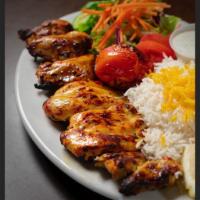 4. Cornish Game Hen Kabob Lunch Special · Cornish game hen marinated in lemon juice, ground herbs and skewered, grilled over open fire...