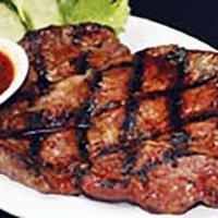 43. Crying Tiger · Char-grilled Ribeye Steak with smoked chili tamarind sauce. Gluten free.