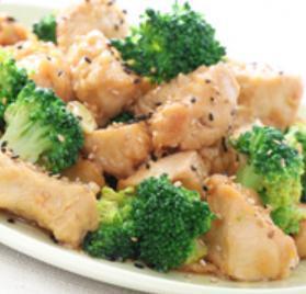 87. Broccoli Chicken · Sauteed Chicken with broccoli,carrots and green onions in oyster sauce.