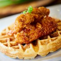 K-Town Chicken & Waffle · Island style Korean chicken with Belgian waffle. Extras for an additional charge. Sauce on t...