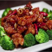 CS2. General Tso's Chicken · Tender chunks of chicken sauteed with a special spicy sauce. Spicy.
