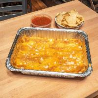 Enchiladas 8 Pack · Tray of 8 enchiladas. Choose from chicken, spinach, or cheese.