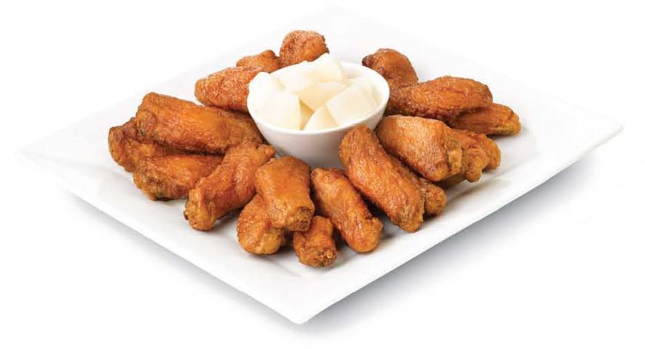 Chicken Wings · Our famous fried chicken wings. Half & Half of Soy Garlic and Spicy is most popular!