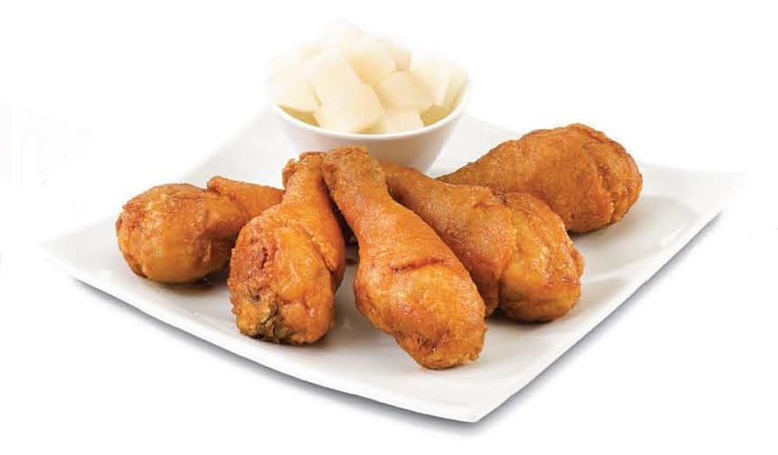 Chicken Drumsticks · Our famous fried chicken drums. Half & Half of Soy Garlic and Spicy is most popular!