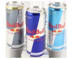 Red Bull · 8.4 oz. 12 oz. 16 oz. & 20 oz. Red Bull.
