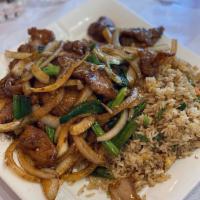 9. Mongolian Beef · Spicy. Stir-fried beef and onions in spicy sauce.