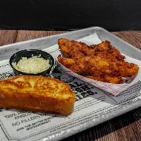 4 Piece Tender Meal · Fresh hand breaded tenders served with fries, coleslaw and Texas toast.