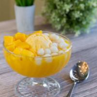 A6. Mango Juice with Glutinous Rice Ball with Ice Cream · 