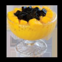 A8. Mango Juice with Sago · Choice of sago and lychee jelly or sago and herbal jelly.