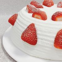 Fresh Strawberry Vanilla Cake  8 inches · All whole cake orders need to be placed 2 days in advance.