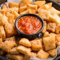 Rosati's Dough Nuggets · Serves 3-4. Bite-sized pieces of crispy pizza dough tossed in garlic butter sauce and served...