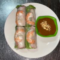 1. Goi Cuon · Salad roll. 2 pieces. Rice paper rolls with shrimp and pork, vermicelli noodle mint leaves, ...