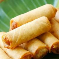 1. Spring Roll  · 2 pieces. Rice paper or crispy dough filled with shredded vegetables. 