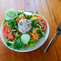 Feast Tuna Salad · Choice of our classic tuna salad or tuna with apples and pecans salad, served on a bed of fr...