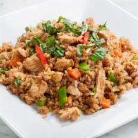Basil Fried Rice · Basil fried rice basil, snow peas, carrots, onions, bell peppers, broccoli and house sauce.