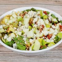 Poor House Salad · Mixed greens, chopped apples, candied pecans and crumbled blue cheese with homemade balsamic...
