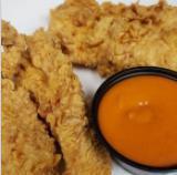 Chicken Fingers · Chicken tenders, hand breaded in house, and served with your choice of dipping sauce.