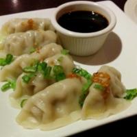 Dumplings · Steamed or fried. Crescent-shaped dumplings filled with pork and mushrooms topped with roast...