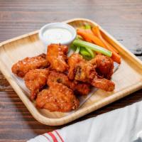 A La Diabla Wings · 8 pieces of wings with home-made a la Diabla sauce, carrots & celery choice of blue cheese, ...