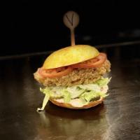 Vegan Chik'n Sandwich · Crispy vegan Chik’n, vegan Flippin’ sauce, lettuce and pickles. Served with French Fries. Up...