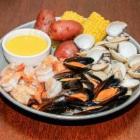 Combo A Special · 1/2 lb. black mussel, 1/2 lb. clams, 1/2 lb. shrimp (no head). 