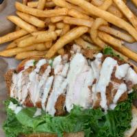 Chicken Caesar Sub · Crispy or grilled chicken, fresh Romaine, tomato topped with Parmesan and Caesar dressing wi...