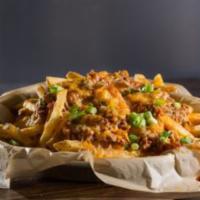 Chili Cheese Fries · Our traditional French fries topped with chili and Cheddar Jack cheese.