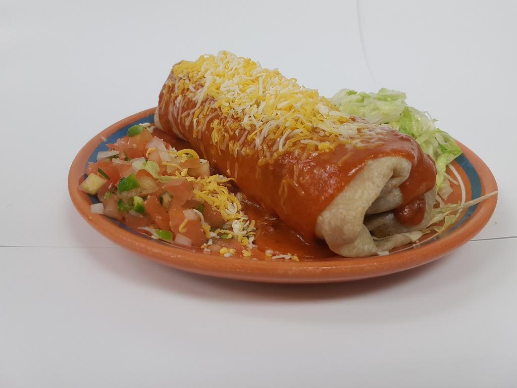 Bean and Cheese Wet Burrito · Rice and beans.