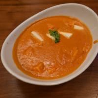 Paneer Makhni-D · Indian-style cheese cubes simmered in a tomato, onion, and cream-based sauce. Sauce availabl...