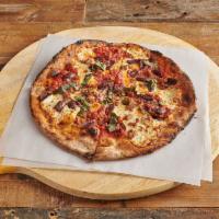 Diavola Pizza · Tomato sauce, hot sausage, fresh mozzarella and black olives.