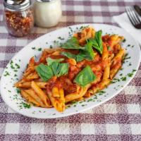 Penne · With tomato basil sauce.