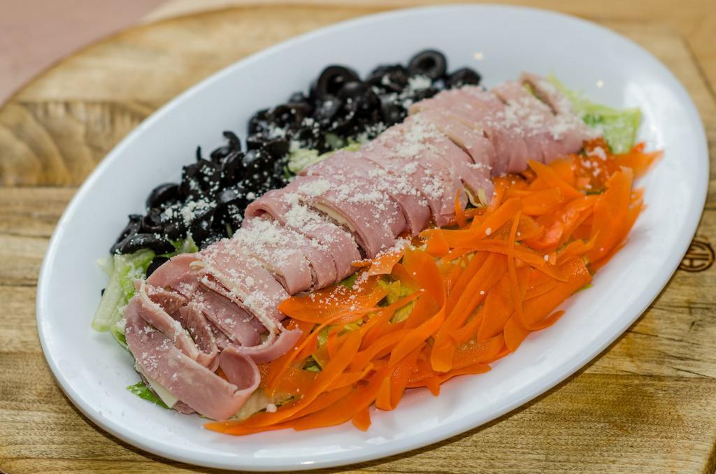 Chef Salad · Salami, ham, black olives, carrots and provolone.
