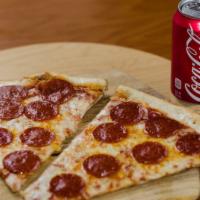 2 Giant 1-Topping Slices and Soda Lunch · 
