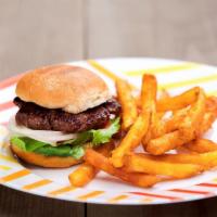 Kids Mini Burger · Served with french fries.