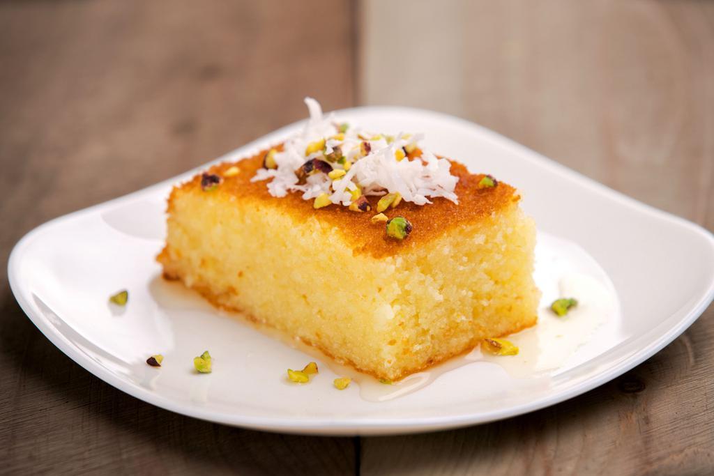 Revani · Sweet and tasty semolina pastry soaked in simple syrup.