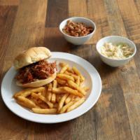 BBQ Pork Sandwich · BBQ pulled pork smothered with our original BBQ sauce. Smother with caramelized onions and c...