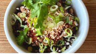 Rice & Beans · salsa verde, cotija chese