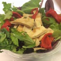 Green Salad with Protein · Served with choice of grilled chicken, tuna salad, or chicken salad.
