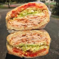 Mexicano Panini · Salsalito turkey, jack cheese, lettuce, tomato and hot peppers with chipotle mayo 