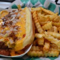 Quarter Pound All Beef Chili Cheese Dog · Old Fashioned Chili Cheese Hot Dog!
Having a Birthday Party?