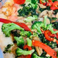 Vegetable Pizza · Choice of 3 vegetable toppings.
If you like your vegetables where you can see them on a pizz...