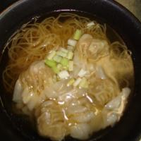 N1. Shrimp Wonton Noodle Soup · Savory light broth with noodles. 