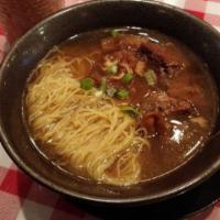 N12. Braised Beef Brisket Beef Tendon Noodle Soup · HK style.