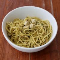 Piccata Pasta · Spaghetti sautéed with capers, butter and citrus over spaghetti.