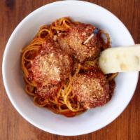 Make it a Bowl · 3 balls and base together in a bowl, with Parmesan cheese and focaccia bread. Perfect balls:...