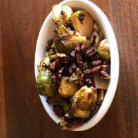 Brussels Sprouts · Roasted brussels sprouts tossed with apples, onion and candied pecans. Vegan and gluten free...