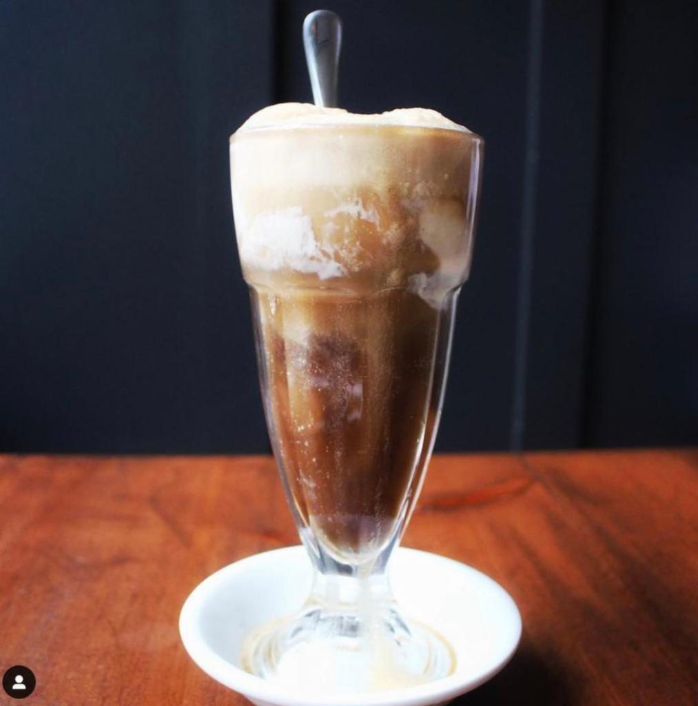 Whiskey Float · Ice cream float with old overholt.