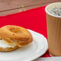 Breakfast Special ＆ 16 oz. Coffee · Choice of Toasted Bagel, Spread. Includes 16 oz. Coffee. Also available: Cream, Sugar ＆ Syru...