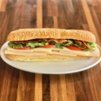 Turkey Pronto · All Natural Turkey Breast, Applewood Smoked Bacon, Provolone Cheese, Arugula, Tomatoes & our...